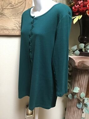 Chico's Teal Green Long Sleeve Top